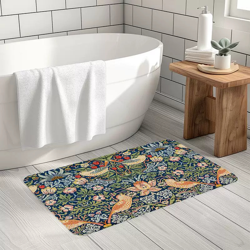 Коврик из диатомовой земли Temu Коврик для входа Американский винтажный принт Коврик для ванной комнаты впитывающий Коврик для гостиной и кухни противоскользящий