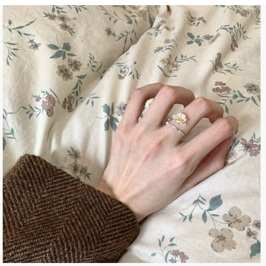 Denise Новое кольцо для женщин в китайском стиле с цветочным орнаментом из боярышника, винтажная эмаль, национальный стиль, универсальное и подходящее для светлой кожи, кольцо на указательный палец