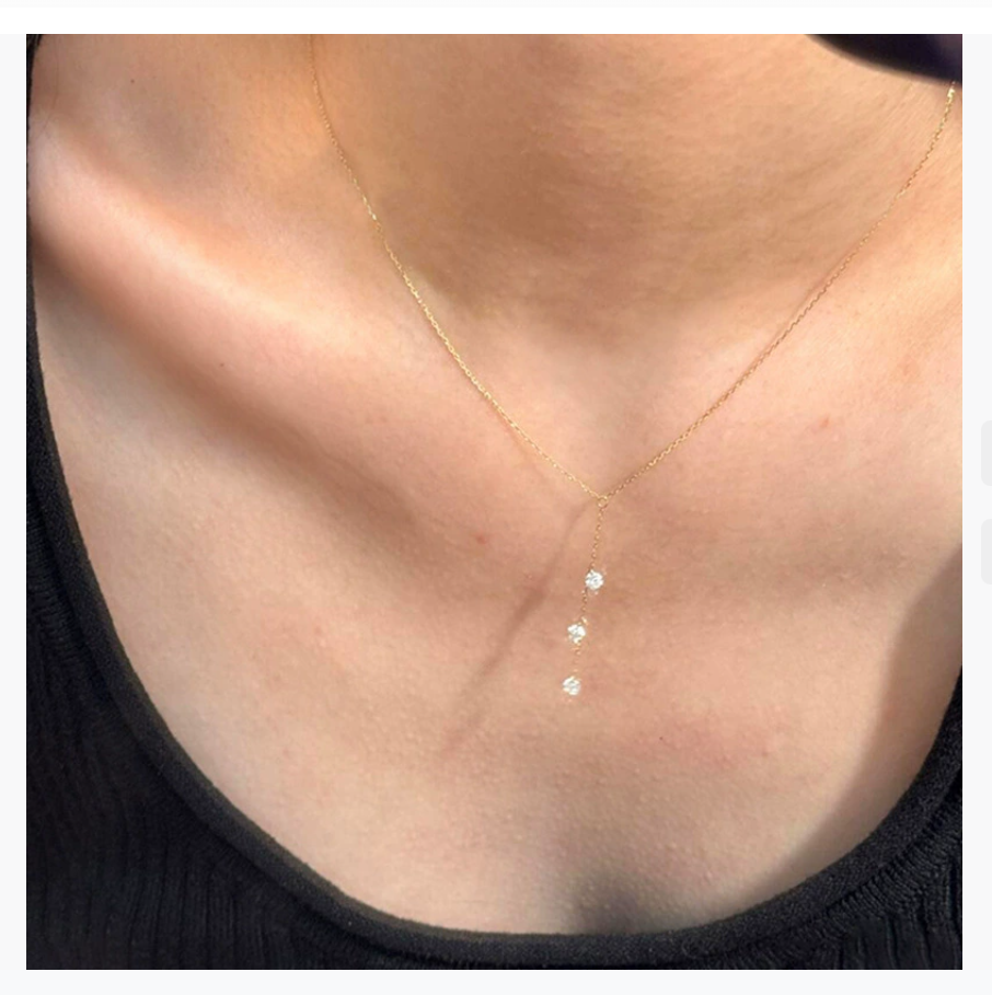 Дениз Деликатный круглый кулон с цирконием для женщин Изысканная минималистичная цепочка в корейском стиле с бахромой на ключицах Элегантная и универсальная