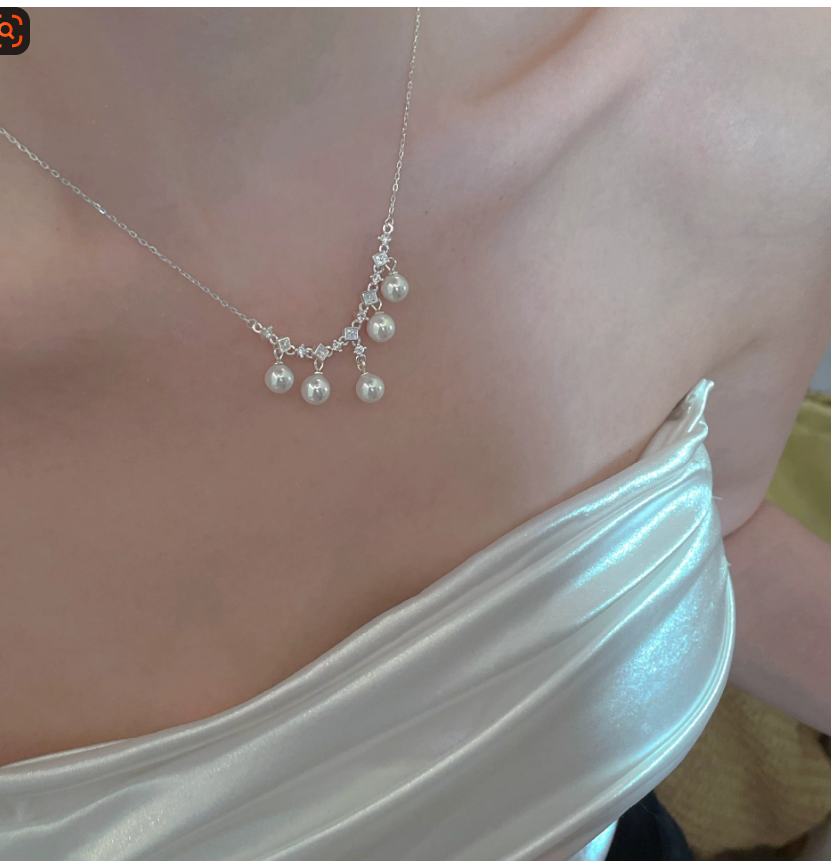 Ожерелье Denise Pearl Многослойный подарок для девушки или лучшей подруги Цепочка на ключицы Роскошное, нишевое, свежее и нежное