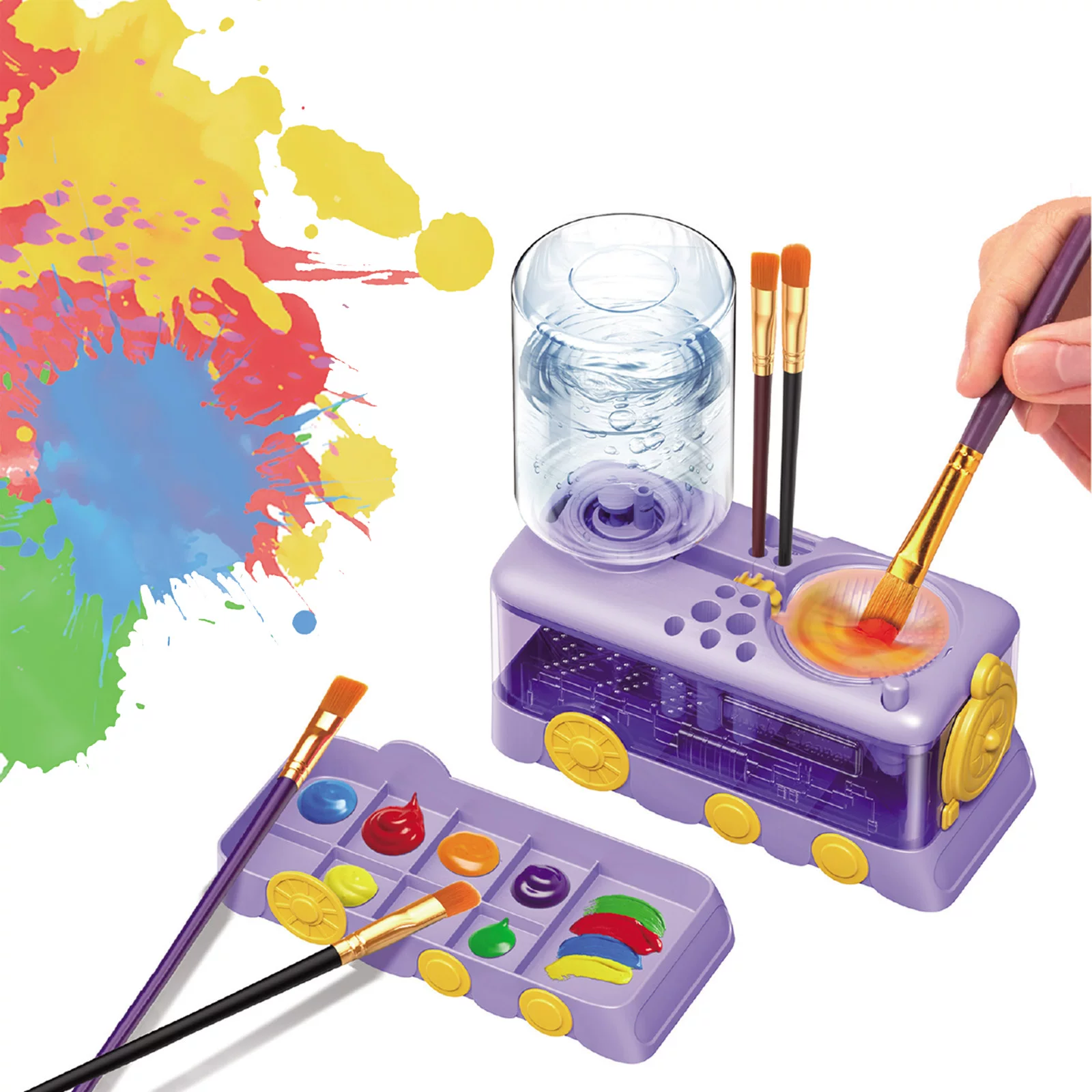 Новый бестселлер Amazon Temu: автоматическая щетка для промывки кистей для акварели