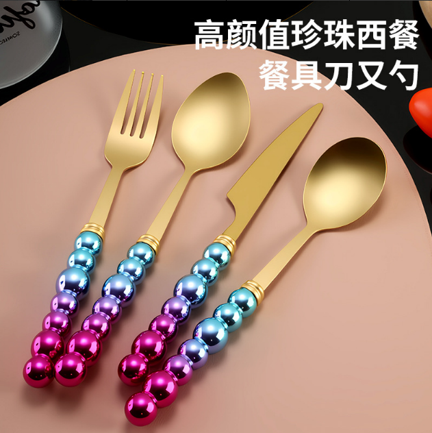 Оптовый набор из 24 предметов импортных западных столовых приборов: нож и вилка для стейка в скандинавском стиле с подставкой и ящиком для столовых приборов