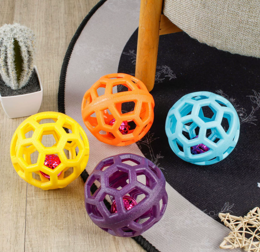 Бестселлерная игрушка для домашних животных, прочная для жевания, геометрическая полая конструкция из TPR для прорезывания зубов, оптовая продажа товаров для кошек и собак