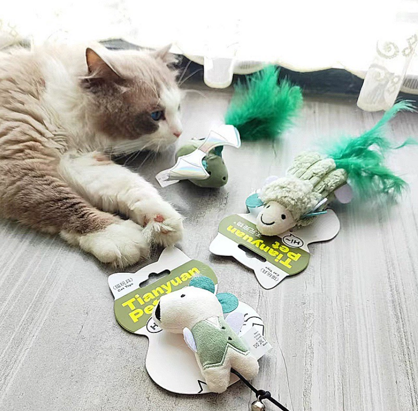 Товары для животных Игрушки для кошек Очаровательные игрушки-дразнилки для кошек Включает кошачью мяту Прочная игрушка для жевания Самостоятельная интерактивная игрушка для кошек Оптовая продажа