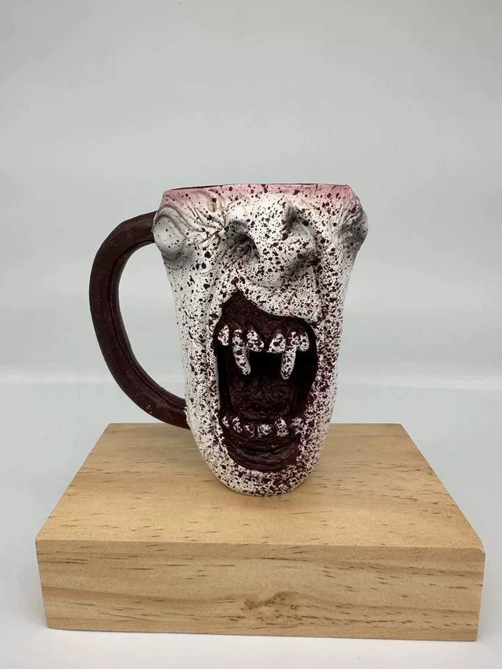 Трансграничная кружка «Новый вампир» с половиной лица Северная креативная кружка из смолы для воды Хэллоуинская кружка с мотивом ужасов