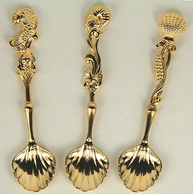 Ретро-коллекция «Океан» Кофейная ложка Ложка для мороженого и десертов Маленькая ложка для напитков и молочного чая jyv04