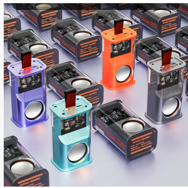 Прозрачный Bluetooth-динамик Transparent Armour Беспроводной прозрачный мини-динамик с высокой громкостью и высоким качеством звучания Портативная звуковая система Bluetooth с дышащими индикаторами