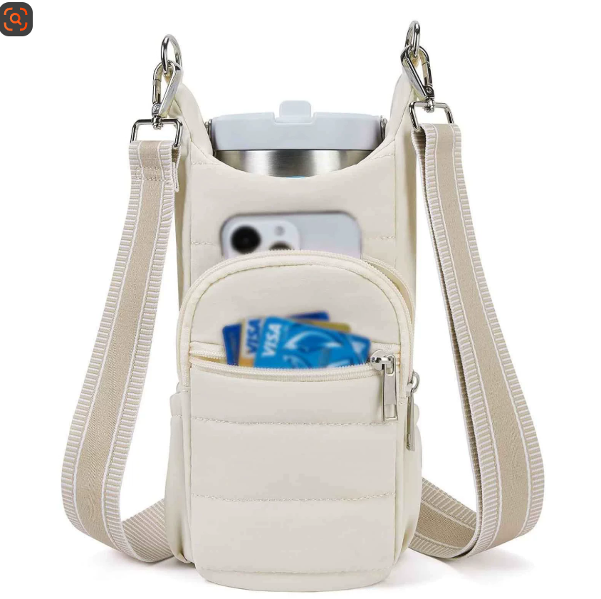 Новинка Сумка-кроссбоди для бутылки с водой Amazon Women's — идеально подходит для пеших прогулок и велосипедных поездок с держателем для бутылки