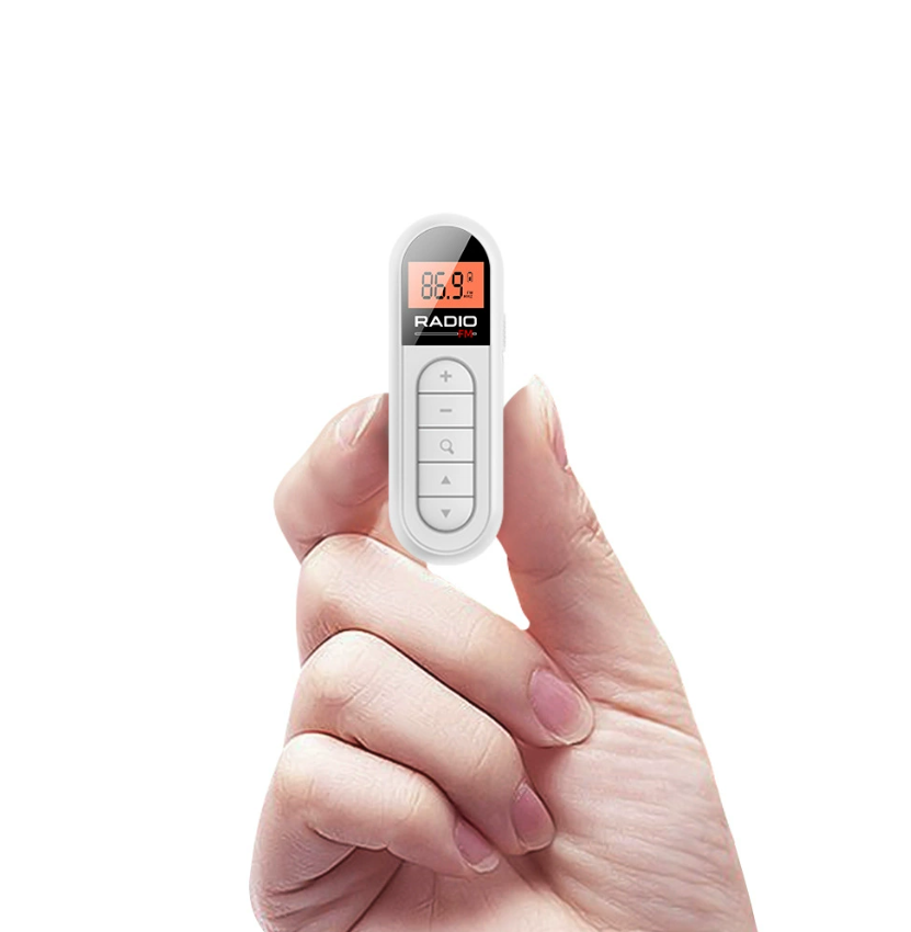 Трансграничный перезаряжаемый мини-карманный радиоприемник с зажимом для пожилых людей, с FM-диапазоном частот и функцией портативной конференции.