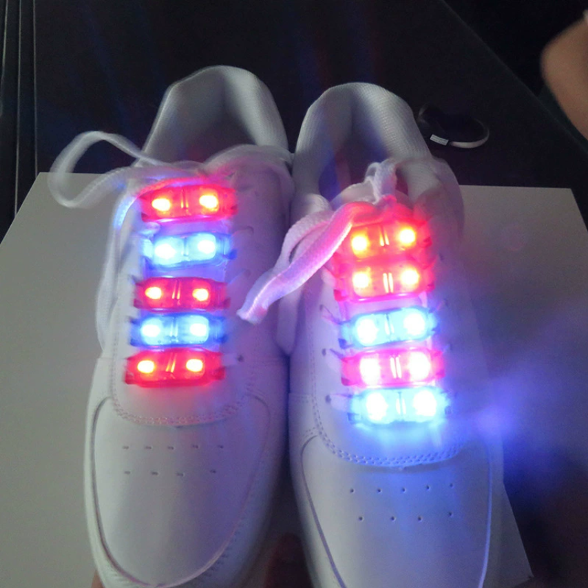 Светящиеся шнурки, активируемые вибрацией Светящиеся шнурки с мигающими огнями для предупреждения о спортивных мероприятиях Универсальные светящиеся шнурки оптом