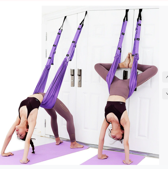 Тренажер для прогиба назад Веревка для воздушной йоги Шпагат с резиновым эспандером для растяжки бедер Женский тренажер для прогиба назад с креплением на дверь Резиновый эспандер для растяжки в стойке на руках