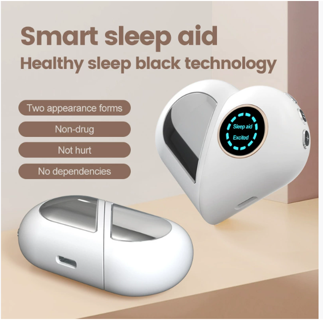 EMS Микротоковое устройство для сна Новое интеллектуальное устройство для сна Портативное устройство для оживления Портативное устройство в форме сердца для лечения бессонницы