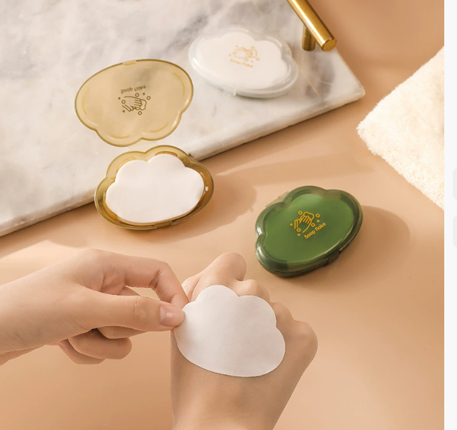 50 штук портативных одноразовых мыльных листов для мытья рук в дорожном формате Антибактериальные мыльные салфетки для детей и студентов, которые можно носить с собой