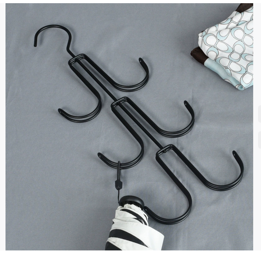 Многофункциональная кованая вешалка для сумок с крючками для ремней и шарфов Компактное хранение шарфов и ремней в домашнем гардеробе
