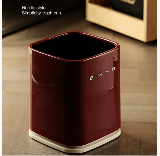 Мусорное ведро для гостиной, кухни, ванной комнаты, спальни и офиса Легкая роскошная пластиковая корзина для бумаг для туалета и кабинета Контейнер для хранения