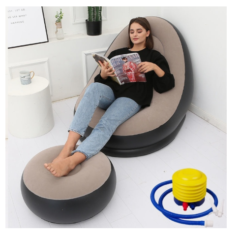 Надувной модульный диван из ПВХ с подставкой для ног, для дома и улицы. Расслабляющее кресло с воздушной подушкой.