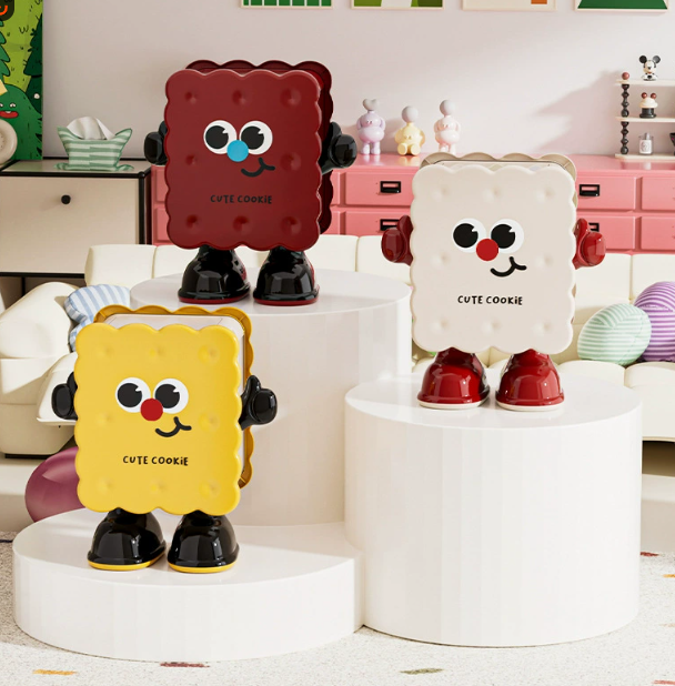 Большой контейнер для хранения вещей в спальне и гостиной с крышкой с принтом в стиле мультфильмов, очищаемый контейнер с кнопкой и колесиками