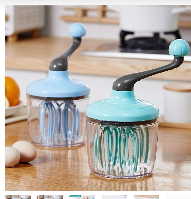 Домашний кухонный вращающийся венчик для яиц Кондитерский инструмент для взбивания сливок и яиц Венчик с ручным приводом для взбивания яиц и сливок