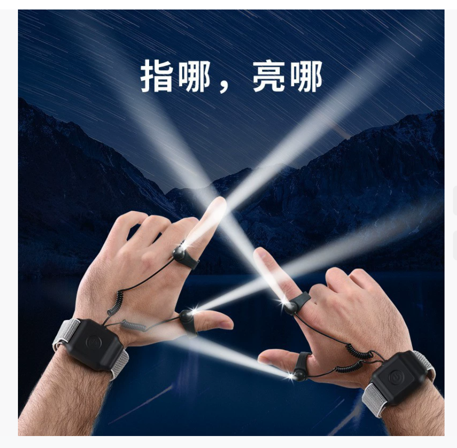 Алмазное кольцо-фонарь для ночной рыбалки Ремонтный фонарь Наручный перезаряжаемый высокоинтенсивный прожектор Локальное освещение для спорта и активного отдыха Ночной фонарь для рыбалки