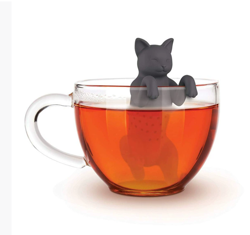 Трансграничный сорсинг: силиконовый заварочный чайник Purrtea в форме котенка с чайным ситечком в форме кошки, цветная упаковка, прямые продажи с завода.