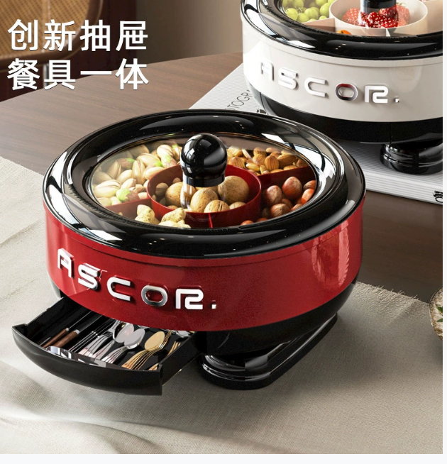 Домашняя фруктовая тарелка 2026 Новая модель: стильная роскошная кофейная столик для сухофруктов, орехов и закусок