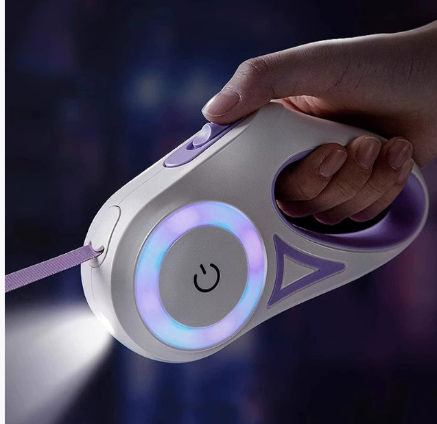 Новая светодиодная поводок для собак - автоматический выдвижной поводок для выгула собак Выдвижной поводок для собак - Аксессуары для собак Поводок