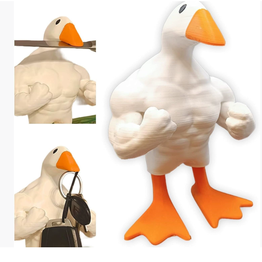 Трансграничный магнитный украшение «Мускулистая утка» для дома и сада Декоративное изделие Магнитный держатель для ключей и украшение для хранения из смолы
