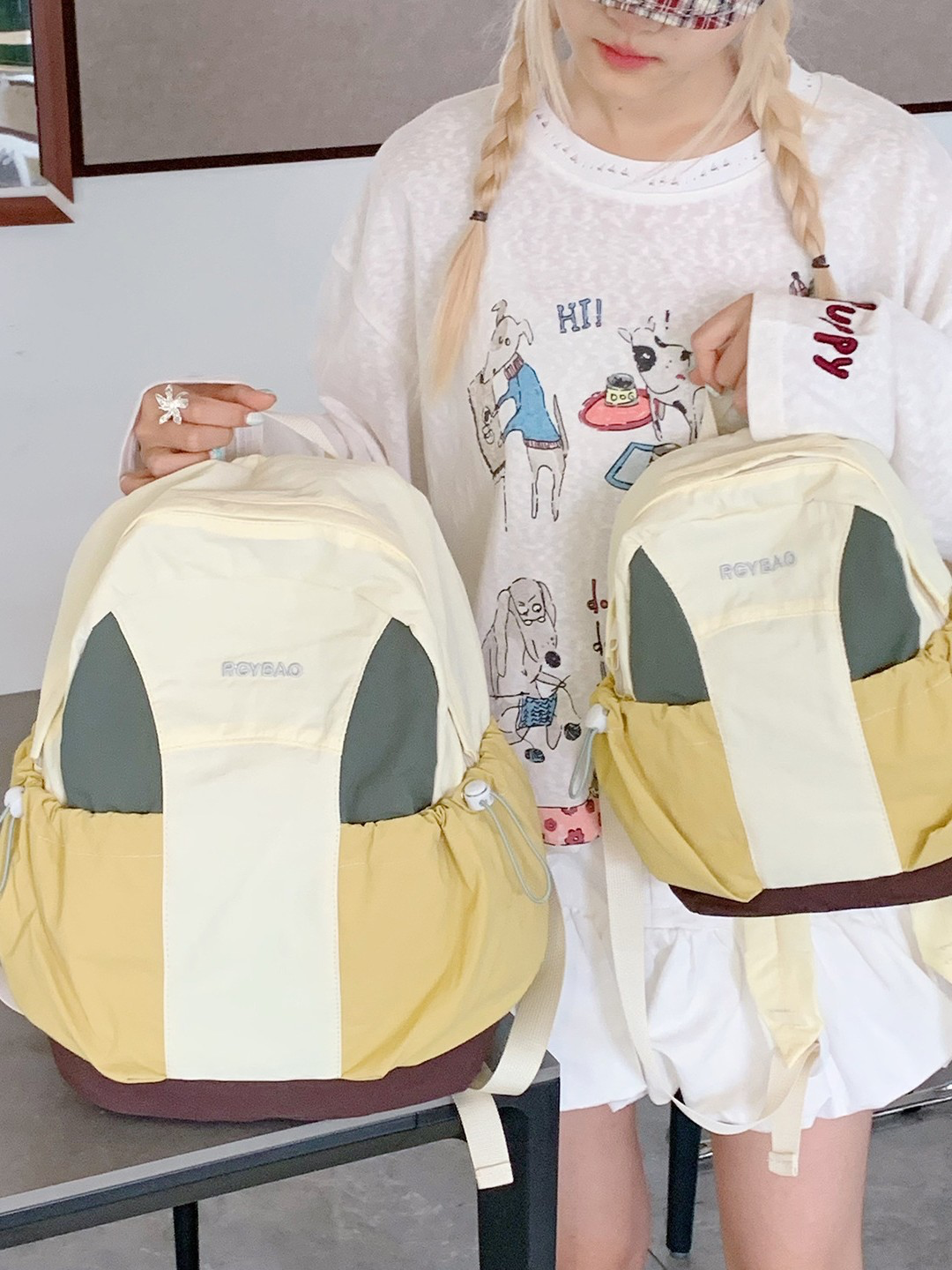 Новинка, вдохновленная горами и достойная Instagram: модный, свежий и милый рюкзак для женщин с цветовыми блоками. Легкий рюкзак для путешествий и походов.