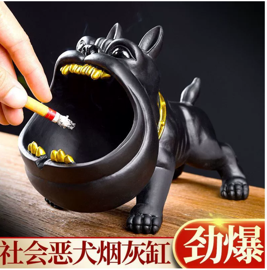 Социальная пепельница Bully Dog Новый креативный дизайн Персонализированная ветрозащитная и противопылевая пепельница, соответствующая последним тенденциям Высокая эстетическая привлекательность, достойная Instagram