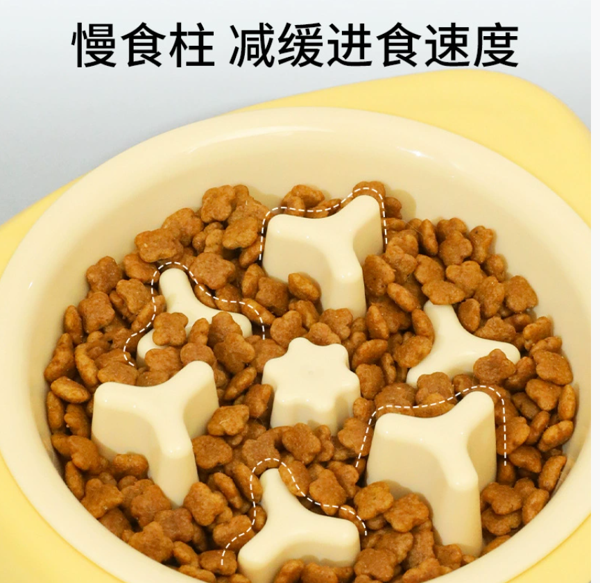 Pipitao Original Новая модель миски для кошек с асимметричными глазками для медленного кормления из нержавеющей стали Две миски в одной Товары для домашних животных