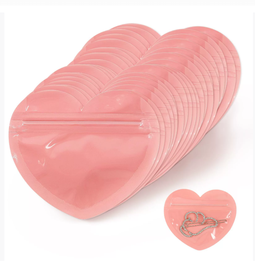 Трансграничный бестселлер ПВХ-сумочка для украшений в форме сердца Очаровательный подарок на День святого Валентина Герметичный пакет Самозаклеивающийся пакет