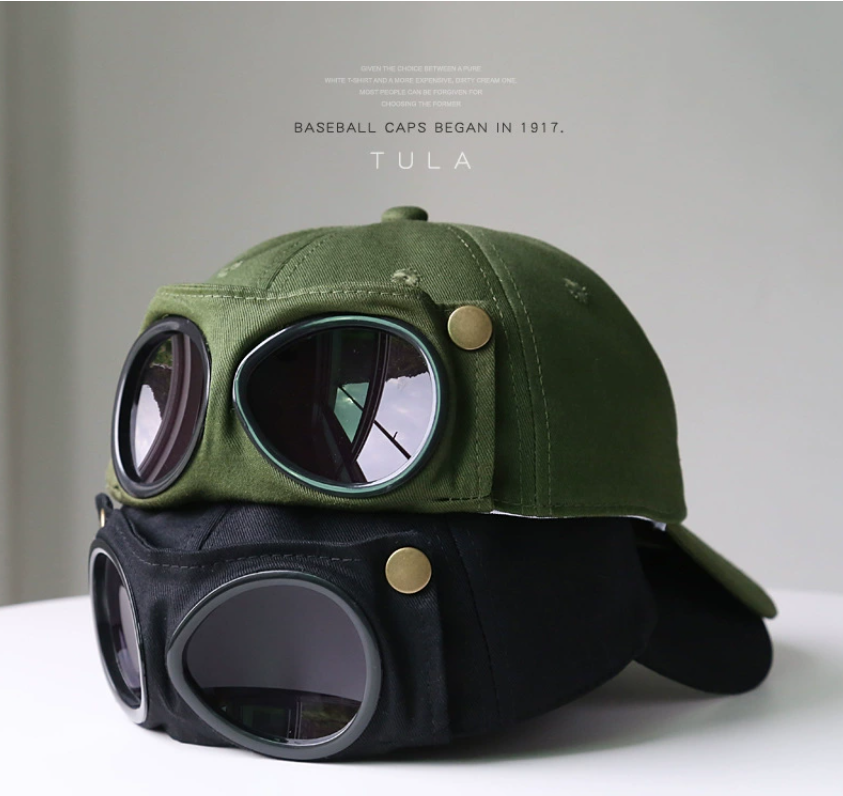 Пилотская кепка Тенденция Корейский стиль Персонализированные солнцезащитные очки Мужская кепка с козырьком в форме утиного клюва Солнцезащитные очки Весна/лето Универсальная модная бейсболка