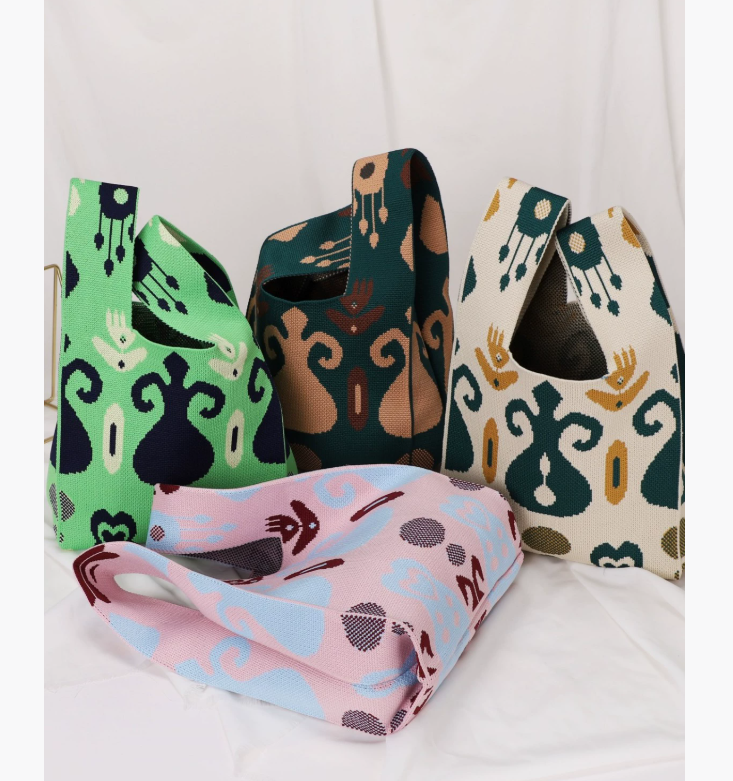 Сумка из трикотажа с узором Xinjiang Aydelis, сумка-тоут, клатч, небольшая квадратная сумка