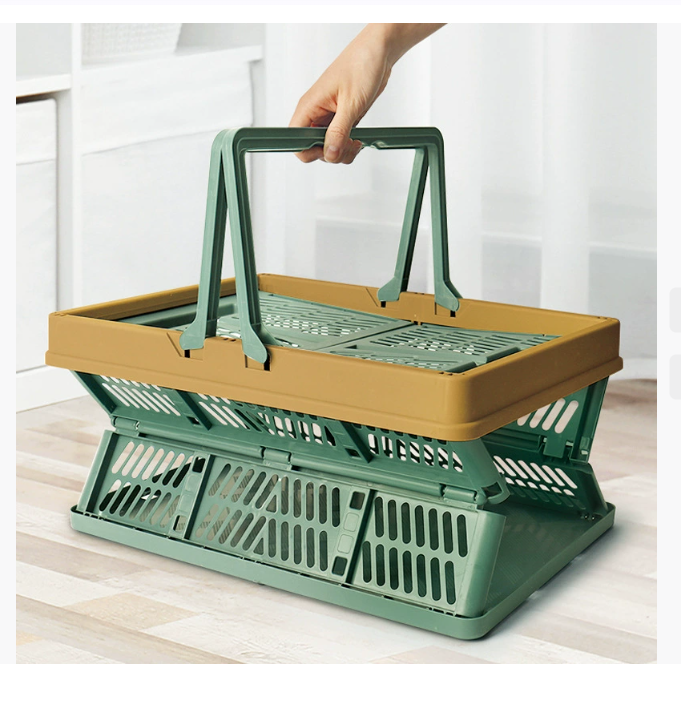 Складная корзина для пикника Корзина для покупок в супермаркете Большая корзина для покупок овощей Сумка для весенней прогулки Корзина для покупок в японском стиле