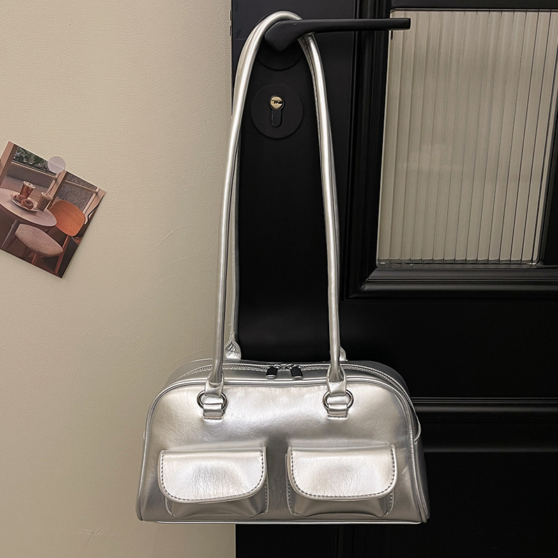 Корейская нишевая минималистичная сумка Boston под мышкой Универсальная высококачественная сумка через плечо с множеством карманов для женщин, которые ежедневно добираются до работы