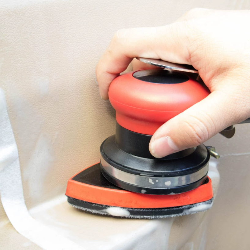 Пневматический очиститель кожи Машина для очистки салона автомобиля Треугольная пневматическая полировальная и восковая машина Полировальная машина Пневматическая шлифовальная машина