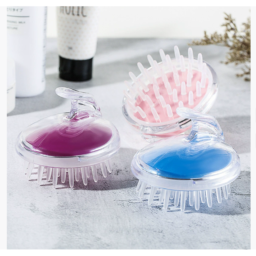 Кристально чистая щетка для шампуня с функцией массажа кожи головы Щетка для массажа волос, щетка для ванны Силиконовая щетка для шампуня для глубокого очищения