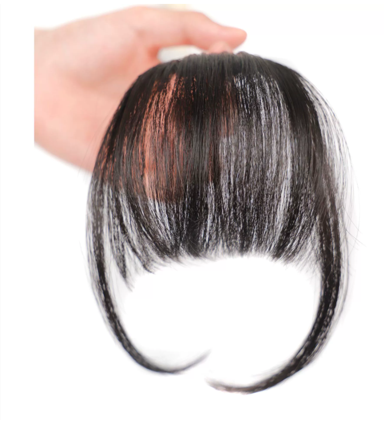 Мини-челка с бакенбардами, парик Прямая челка, парик Челка, зачесанная набок, парик Замена волос, челка