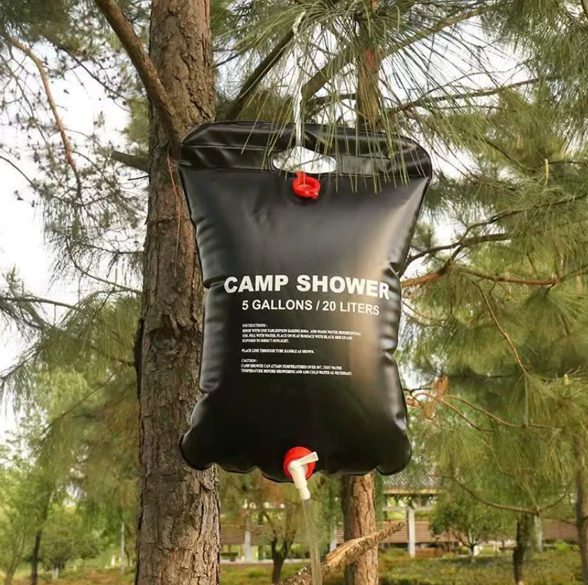 Сумка для душа на открытом воздухе 20 л Солнечная сумка для горячей воды Портативный душ для купания в дикой природе Сумка для хранения воды для душа и полива