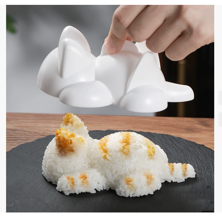 Форма для рисовых шариков в виде кошки в японском стиле Пищевая форма для детских рисовых суши в виде милых животных