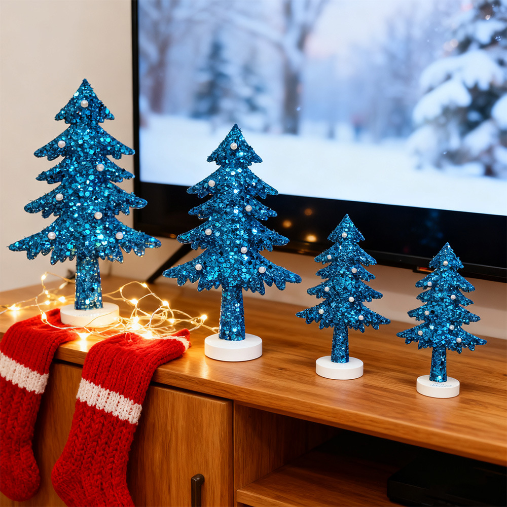 Новое трансграничное тканевое рождественское дерево Мини-настольное украшение Рождественский подарок Рождественские украшения Сезонная выставка