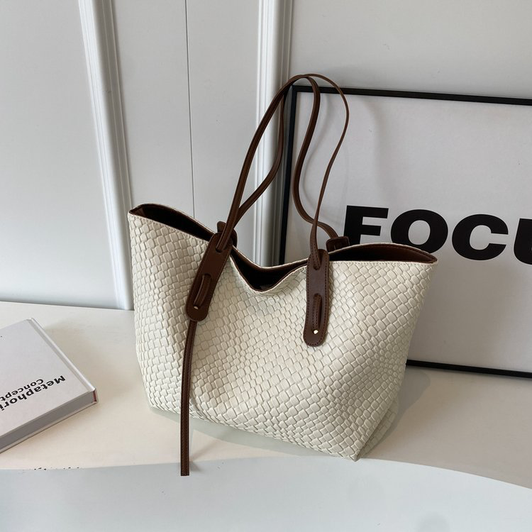 Трансграничный бестселлер: изысканная тканая сумка-тоут большого объема с подмышечным ремнем Женская сумка - стиль «коммутер» Новая сумка через плечо в стиле винтаж