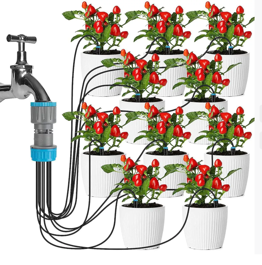 10-предметный набор для капельного полива Lazy Gardener's Watering Tool Система капельного полива для домашнего использования Решение для полива суккулентов и комнатных растений