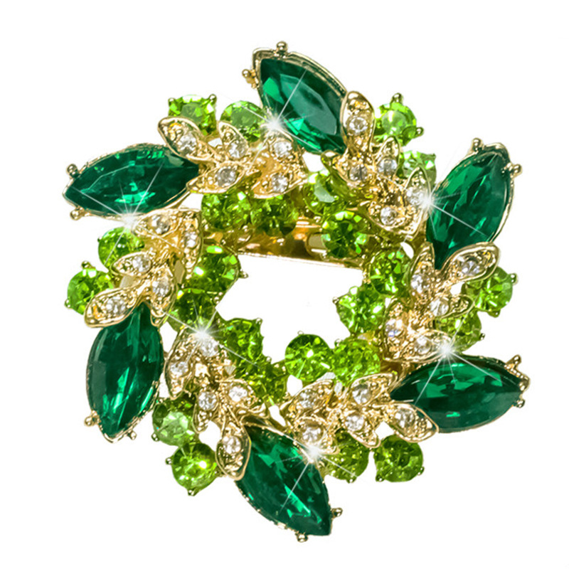 Трансграничный сорсинг: брошь в корейском стиле с баухинией и зажим для шелкового шарфа Двойное назначение Модная брошь с кристаллами Оптовая продажа