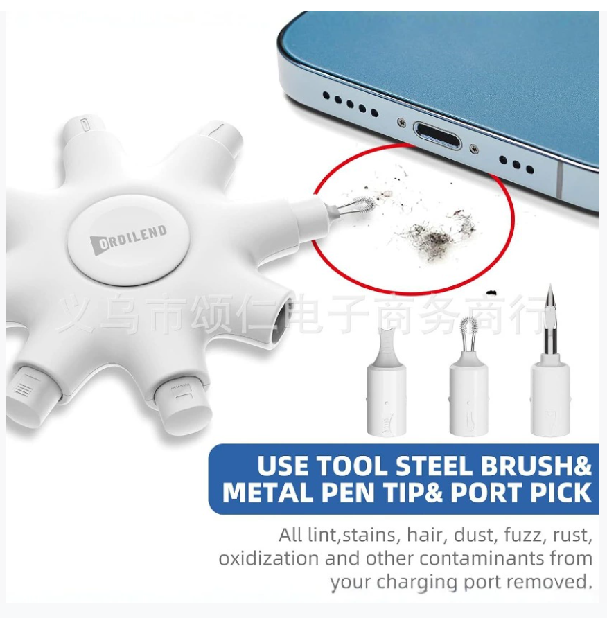 Трансграничный новый продукт: Pureport iPhone iPad Мобильный телефон Компьютер Зарядный порт Чистящий набор