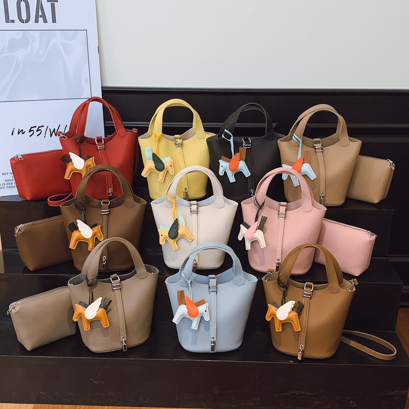 Роскошные дизайнерские сумки для женщин Модные сумки через плечо для ежедневных поездок Универсальные сумки-ведра для мамы и ребенка