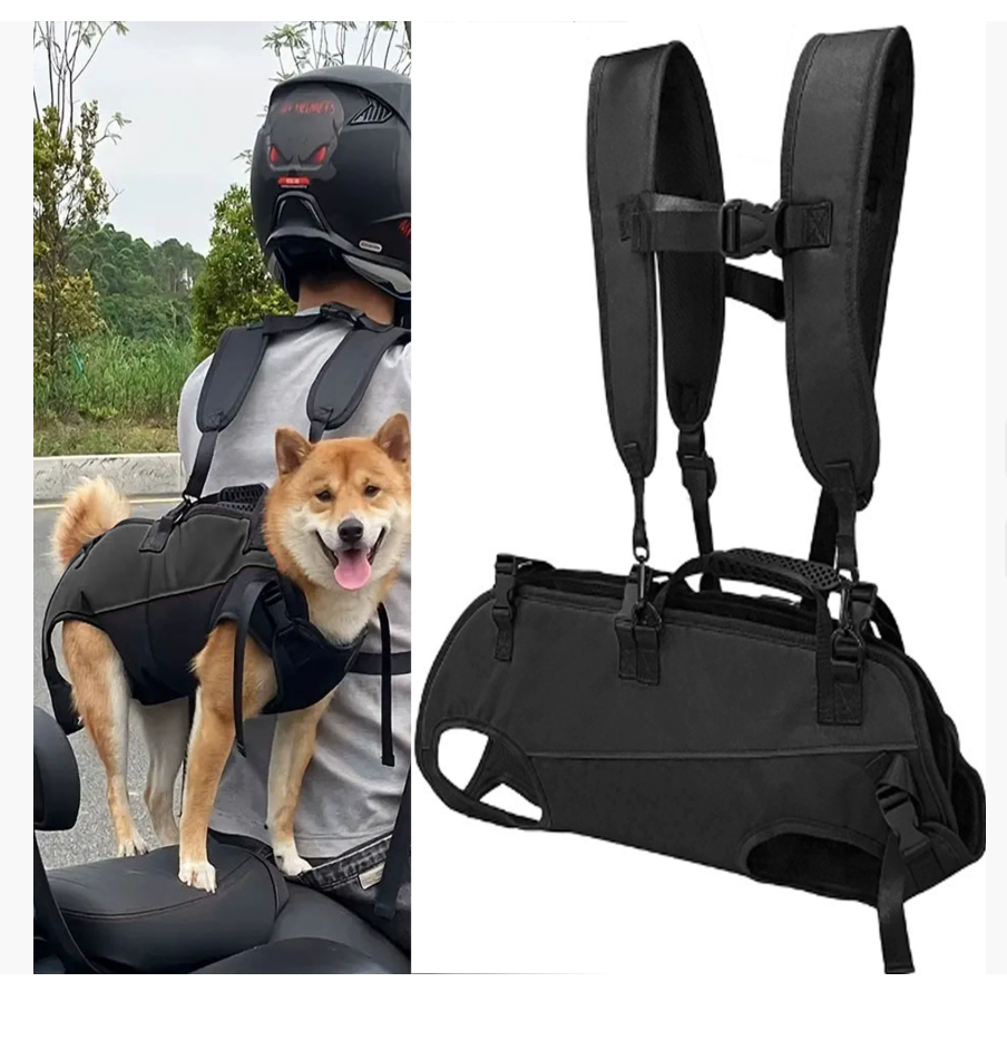 Сумка для переноски собак через границу Двойное назначение Ручная сумка для переноски домашних животных Портативная дышащая сумка через плечо Аксессуары для домашних животных