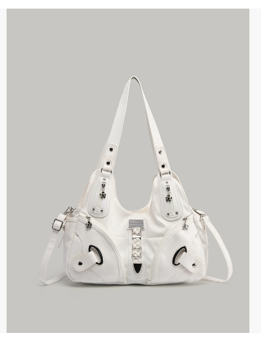 Трансграничный бестселлер: женская сумка-тоут в европейском и американском винтажном стиле, модная мягкая кожаная сумка через плечо большого объема