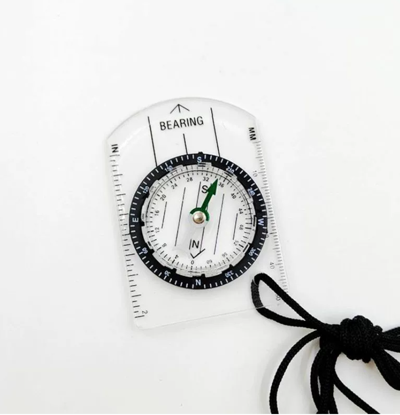 Прозрачный мини-акриловый компас для использования на открытом воздухе с шнурком и масштабной шкалой Производитель компасов, прямые продажи