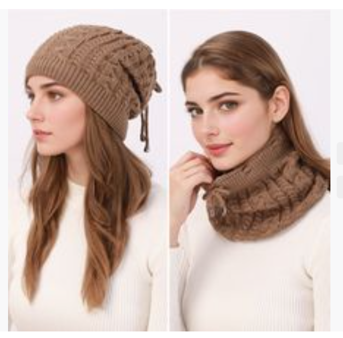 Европейская и американская трансграничная осенне-зимняя теплая шапка-утеплитель с завязками, двойная, вязаная, женская шапка, шапка с хвостом, вязаная шапка